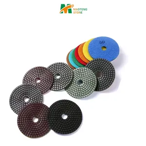 Wholesale Price 4 Inch Grit 50 to 3000 Wet Diamond Polishing Pad For Marble Granite Etc Stone