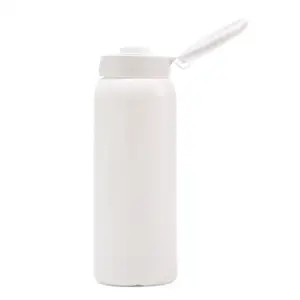 Dispensador de polvo de talco para bebés, botella rellenable de plástico PE, color blanco, 100G, 100G
