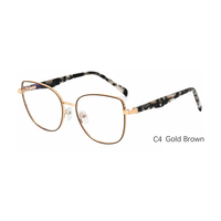 Lunettes élégantes en métal Cat Eye pour femmes avec lentilles de filtre à lumière bleue pour une utilisation quotidienne de l'écran