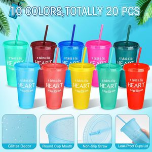 Vasos de Plástico PP Reutilizables de 500 ml, Ecológicos, con Tapa y Pajita, Ideales para Regalos, Fiestas y Festivales - Product Image 2
