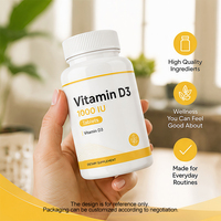 Comprimés de Vitamine D3 1000 UI Marque Blanche Complément Alimentaire Quotidien Fabricant OEM ODM