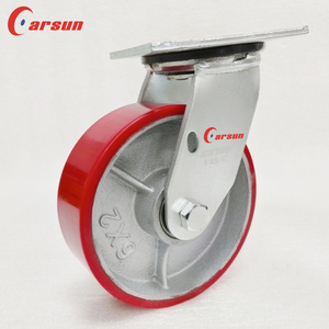 Ruedas Giratorias Industriales de Hierro Fundido de Alta Resistencia de <span class=keywords><strong>4</strong></span>, 5, 6 y 8 Pulgadas con Freno de Bloqueo Total y Alta Capacidad de Carga para Carros y Carretillas - Product Image 3