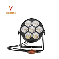 Projecteur LED COB bicolore 7 yeux 350W 15 ° /25 °   Éclairage de scène DMX512 Master Slave à angle de faisceau large