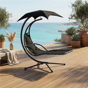 Chaise longue suspendue classique et durable à gravité zéro, moderne, avec support en acier, chaise balançoire en maille respirante pour usage extérieur - Product Image 2