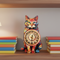 Horloge murale éducative DIY MCX personnalisée, puzzle en bois 3D, kit de modèle d'horloge à pendule simple face pour la décoration de salon et de la maison
