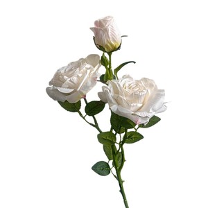 Rosa Artificiale in Seta con Bordo Bruciato e Arrostito, Stelo Singolo per Decorazione Casa e Stanza, Stile Vintage - Product Image 5