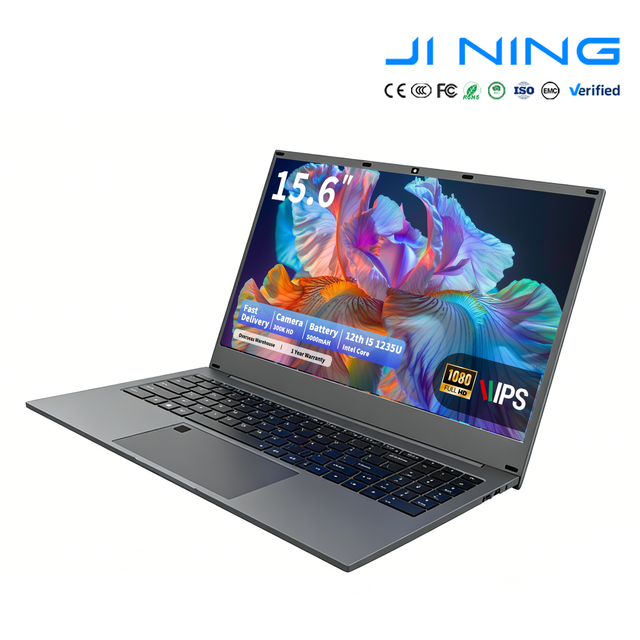 New Ultra Slim 15.6 Inch Laptop Intel Core I5 1235U 10 Core IPS 1080P RAM 16GB 256GB SSD Fingerprint Travel Business