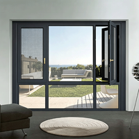 Fenêtres à battants en aluminium à double vitrage, design professionnel moderne et personnalisable, avec verre Low-E et fonction insonorisante