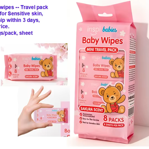 Toallitas Húmedas para Bebé Lanent al por Mayor, 64 Unidades, Ecológicas, No Tejidas, Súper Suaves, 14x15cm, para Limpieza con Agua, a Bajo Precio - Product Image 1