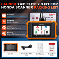 Launch CRE Elite 2.0 para Honda, Sistema Completo OBD2 JOBD, Herramienta de Diagnóstico Automotriz, Lector de Códigos para Civic Posterior a 2006, Escáner de Vehículos