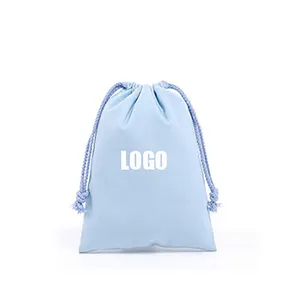 Bolsas con cordón de algodón con estampado personalizado bolsa de almacenamiento de zapatos bolsa de polvo bolsa de joyería bolsillo de lona orgánica bolsas de regalo con cordón de viaje