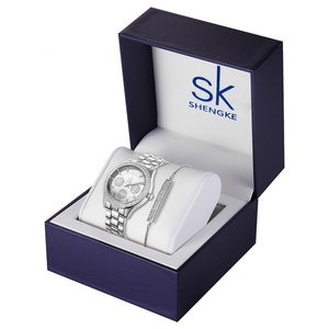 Reloj de Negocios de Aleación de Alta Calidad al por Mayor, Caja de Regalo, Reloj de Cuarzo de Cristal Simple y Lujoso para Mujer SHENGKE, Resistente al Agua 3BAR - Product Image 4