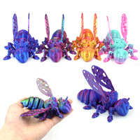 Jouet de simulation abeille cybernétique imprimé en 3D, articulations mobiles, figurine cadeau pour enfants, vente en gros transfrontalière, produit phare