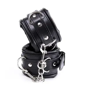 Bdsm <span class=keywords><strong>Bondage</strong></span> Hoofdsteunen Exotische Accessoires <span class=keywords><strong>Sexy</strong></span> Verstelbare Lederen Handboeien Enkelboeien Voor Vrouw Koppels - Product Image 2
