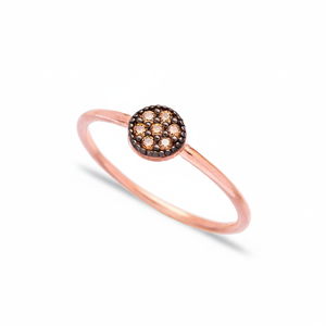 Anillos de racimo de piedra CZ naranja de diseño básico Simple de tinta negra, venta al por mayor, joyería fina artesanal turca de Plata de Ley 925 - Product Image 2
