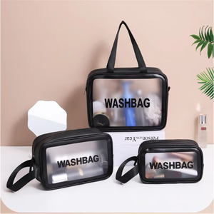 Bolsa de viaje portátil para mujer, bolsa de almacenamiento de maquillaje transparente impermeable, organizador de cosméticos de gran capacidad, estuche de belleza - Product Image 1