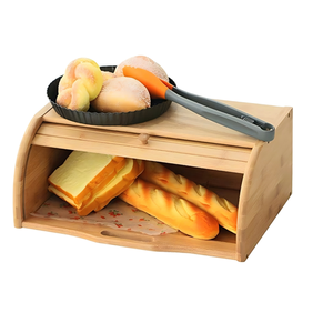 Bánh mì Tre hộp lắp ráp nhà bếp Countertop lưu trữ Organizer bánh mì hộp hiển thị cho thực phẩm cho cắm trại phong cách thiết kế Châu Âu - Product Image 5