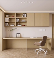 Bureau d'ordinateur mural flottant moderne avec étagères de rangement pour le bureau à domicile