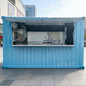 Conteneur en acier contemporain, restaurant mobile, kiosque alimentaire, cuisine, bar maritime, maison préfabriquée modulaire pour entreprise - Product Image 5