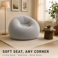 Canapé gonflable floqué transfrontalier pour l'extérieur, le camping et les festivals de musique, banquette tatami pouf, modèle compact très populaire