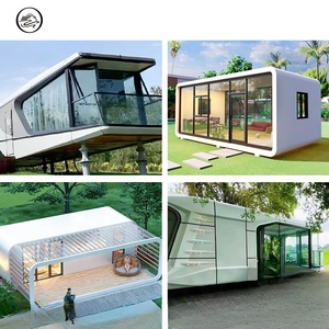 Casa Modular de Contenedor con Paredes de Vidrio de 40 pies y 20 pies, Casa Prefabricada, Casa Portátil, Mini Casa de 28 y 38 Metros Cuadrados, Habitación Cápsula - Product Image 3