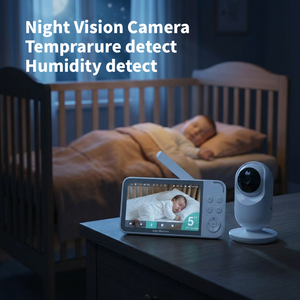 Moniteur Bébé Double Mode 5 Pouces 2.4G FHSS avec Application Tuya et Caméra AI pour Surveillance à Domicile - Product Image 3