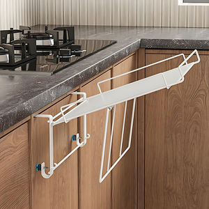 Gancho Plegable para Puerta de Armario de Acero Inoxidable, Estante <span class=keywords><strong>Auxiliar</strong></span> de Extensión para Almacenamiento de Especias - Product Image 4