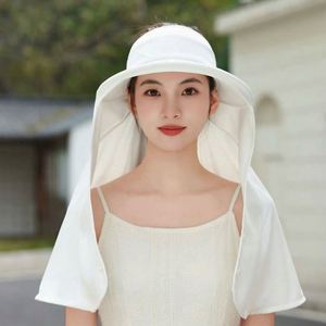 Sombreros de verano para mujer, protección solar, sombrero de pescador con gran paño protector, sombreros para ciclismo y equitación - Product Image 4
