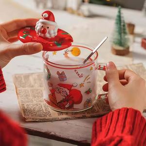 Taza de Café de Cerámica Resistente al Calor con Diseño de Árbol de Navidad, 400 ml, Ecológica, Moderna y Hermosa, con Platillo, Regalos de Navidad - Product Image 3
