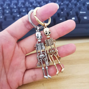 Sáng Tạo Vui Có Thể Gập Lại Skeleton Skeleton <span class=keywords><strong>Keychain</strong></span> Kim Loại Gothic Halloween <span class=keywords><strong>Skull</strong></span> Mặt Dây Chuyền Móc Khóa Xe Túi <span class=keywords><strong>Keyring</strong></span> Cho Nam Giới Phụ Nữ - Product Image 2