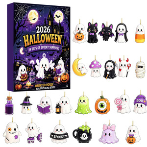 Calendario de Adviento de Halloween, <span class=keywords><strong>Cuenta</strong></span> Regresiva de 24 Días, Set de 24 Mini Figuras de Películas de Terror, Decoración para el Hogar, Fiesta, Regalo Sorpresa - Product Image 1