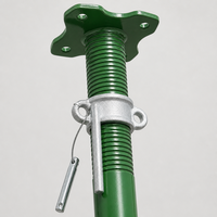 Étai télescopique réglable en acier robuste XSH, entièrement fileté, pour coffrage de dalle, peint en vert, Construction 1