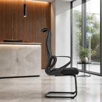 Chaise de bureau ergonomique à dossier haut en maille avec support lombaire réglable, siège pivotant respirant pour la maison/le lieu de travail