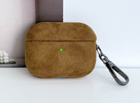 Étui en cuir de vachette véritable Micro velours de qualité supérieure pour AirPods 4 3 2 Pro accessoires pour casque en cuir Micro velours