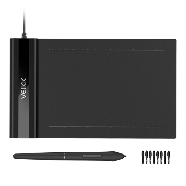 Wholesale VEIKK 16K Pen Pressure S640 Digital Art Graphic Pen Drawing Tablet