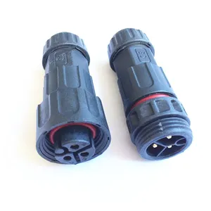 M19 waterproof power connector 2 3 4 pins male and female screw type wire connectors