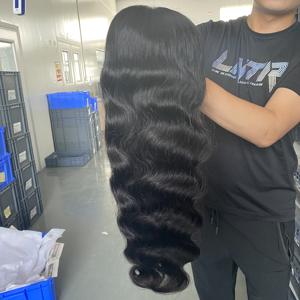 Хит продаж 2024: парик из натуральных бразильских волос Remy, плотность 180%, класс 10А, с эффектом Body Wave, прозрачный, без клея, с кружевной передней частью и детской линией роста волос - Product Image 2