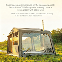Tente de camping gonflable à colonnes d'air en PVC, toile Oxford occultante 200D, moustiquaire anti-moustiques B4, fenêtre transparente en TPU