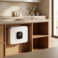 Chauffe-eau électrique instantané intelligent à écran tactile avec coque en plastique 5,5 kW, réglage automatique de la puissance, pour la maison, l'hôtel et le balcon