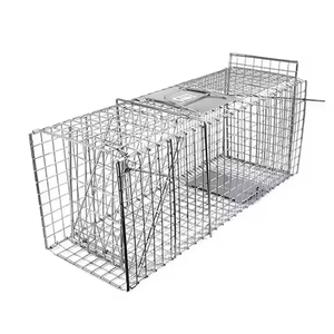 Cage de piège pour chat et chien pliable automatique 78*31*28cm Cage pour animaux en fer haute sensibilité pour la maison et l'extérieur attire les pièges - Product Image 6