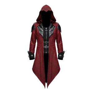 Chaqueta con Capucha Estilo Medieval para Hombre, Ropa de Calle, Disfraz de Halloween de Edward de Assassin's <span class=keywords><strong>Creed</strong></span>, Cosplay de Asesino, Poliéster - Product Image 5