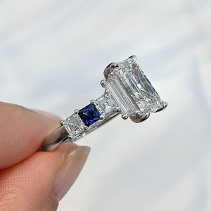 Princess Cut <b>Crystal</b> <b>Ring</b> for Women Elegant Statement Fashion <b>Ring</b> Daily Party Accessories - Product Image 3