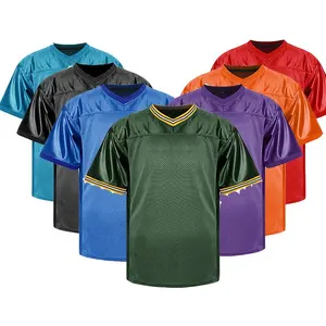 Özel artı boyutu T-shirt Polyester örgü erkek kuru T-shirt özel baskılı spor spor T-shirt Rugby forması kısa kollu jersey