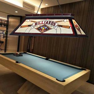 Lampe suspendue Tiffany pour table de billard de 48 pouces, fabrication directe d'usine, pour la maison et le bar, 6 lumières, matériau en verre E27, tailles moyennes - Product Image 3