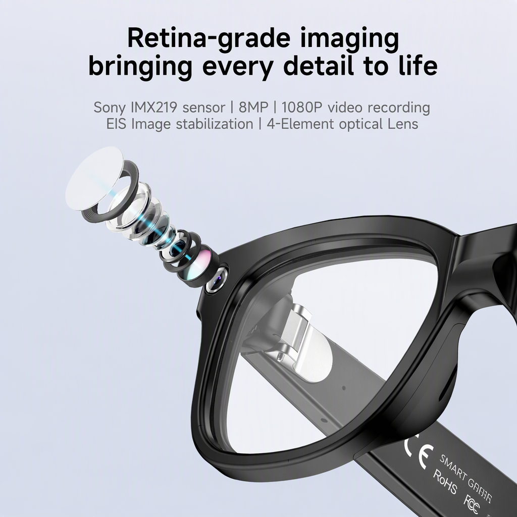 Electrochromic Smart Glass with Camera AI Voice Assistant, AI Glasses with Camera for Cycling Driving Travel · image 4