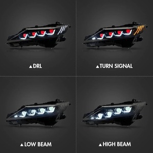 ไฟหน้ารถยนต์ <span class=keywords><strong>Camry</strong></span> รุ่นที่ 8 ปี 2018-2024 อัพเกรดเป็น LED 4 เลนส์ ดีไซน์ Devil Eye พร้อมไฟ DRL โปรเจคเตอร์คู่ อุปกรณ์เสริมสำหรับรถยนต์โตโยต้า - Product Image 3