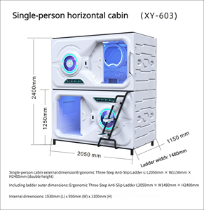 Capsula per <span class=keywords><strong>Dormire</strong></span> Moderna Tipo Space Pod Costruzione Durevole in Metallo ed Ecologica in ABS Sicura per Hotel Dormitori Negozi - Product Image 5
