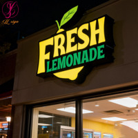 Enseigne commerciale personnalisée en lettres 3D éclairées par LED, logo de restaurant 3D, enseigne LED pour magasin, enseigne publicitaire extérieure pour devanture de magasin