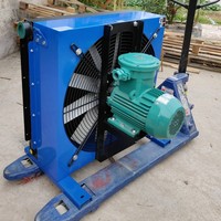 Refroidisseur d'huile hydraulique à plaques et ailettes en aluminium, ventilateur 24V, débit 110L/min, compatible moteur, certifié CE pour machines sanitaires et d'assainissement