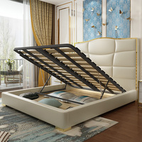 Offre Spéciale Lit King Size Moderne de Luxe en Beige Derniers Meubles de Chambre à Coucher de Luxe avec Rembourrage Lits Doubles en Italie